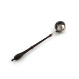 A George II silver punch ladle, maker's mark only P.I, possibly for Peter Jouet, London circa
