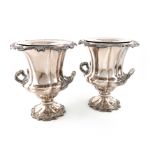 A pair of early 19th century old Sheffield plated wine coolers, by H. Wilkinson and Co. circa