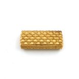 An early 19th century gold snuff box, marks partially worn, probably French, rounded rectangular