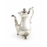 λA William IV silver coffee pot, by Paul Storr, London 1830, also stamped Storr and Mortimer,