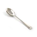 A George II silver Hanoverian pattern short basting spoon, by George Lambe, London 1738, the reverse