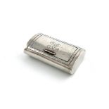 A George III silver snuff box, possibly by William Rudkins, London 1805, rounded rectangular form,