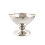 By A. E. Jones, an Arts and Crafts silver bowl, Birmingham 1912, tapering circular form, spot-