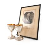 A pair of George III presentation regimental silver goblets, The Stockport Volunteers, by Smith