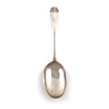 A George I Sussex silver Hanoverian pattern tablespoon, by Anthony Dodson, Lewes circa 1715, the