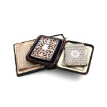 λA mixed lot of silver items, various dates and makers, comprising: a Victorian card case, by F.
