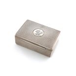 A Victorian silver vesta and candle holder box, by Thomas Johnson, London 1860, rectangular form,
