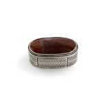 A George III silver-mounted agate vinaigrette, by Thomas Phipps, Edward Robinson & James Phipps,