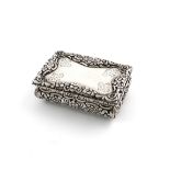 An early Victorian silver snuff box, by Nathaniel Mills, Birmingham 1838, rectangular cushion