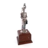 A modern Regimental silver statue of a Royal Corps of Transport Officer, by Peter Hicks Ltd.,
