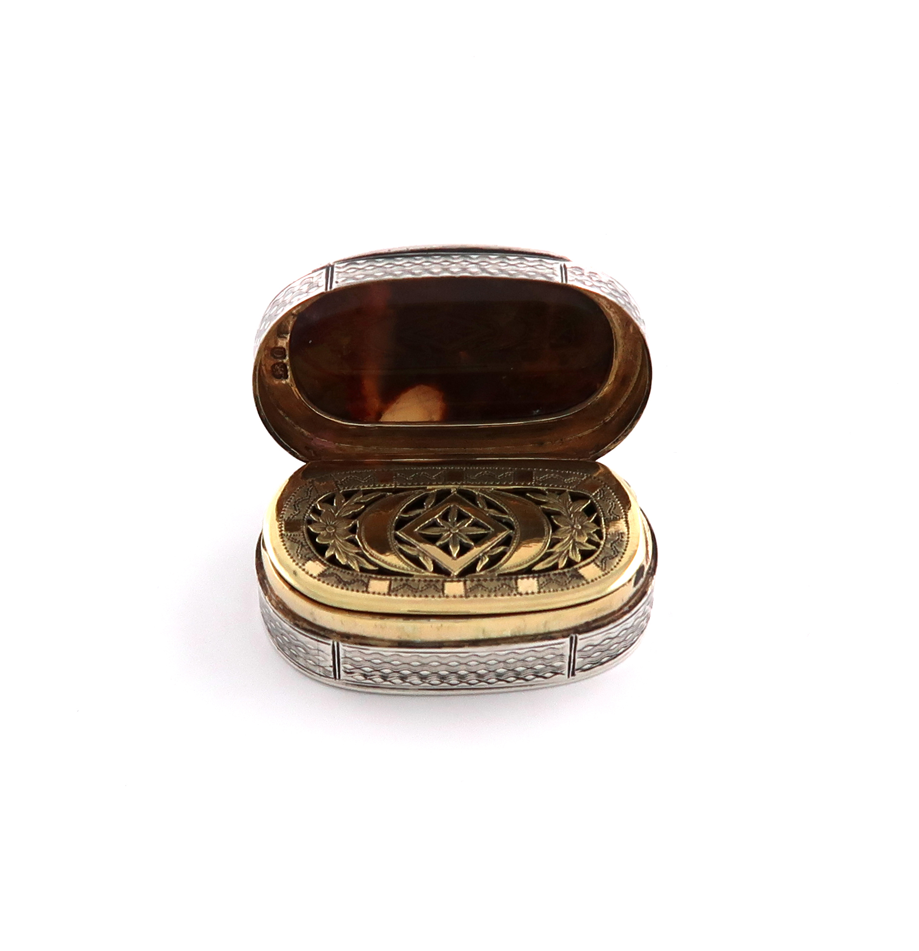 A George III silver-mounted agate vinaigrette, by Thomas Phipps, Edward Robinson & James Phipps, - Image 2 of 2