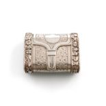 A George III novelty silver purse vinaigrette, by John Shaw, Birmingham 1818, rectangular form,