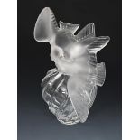 'L'Air du Temps' a large Lalique glass display scent bottle and stopper designed by Marc Lalique,