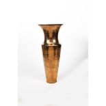 Sotis Filippides (born 1963) a tall shouldered vase with flaring rim, covered in 24 carat gold,