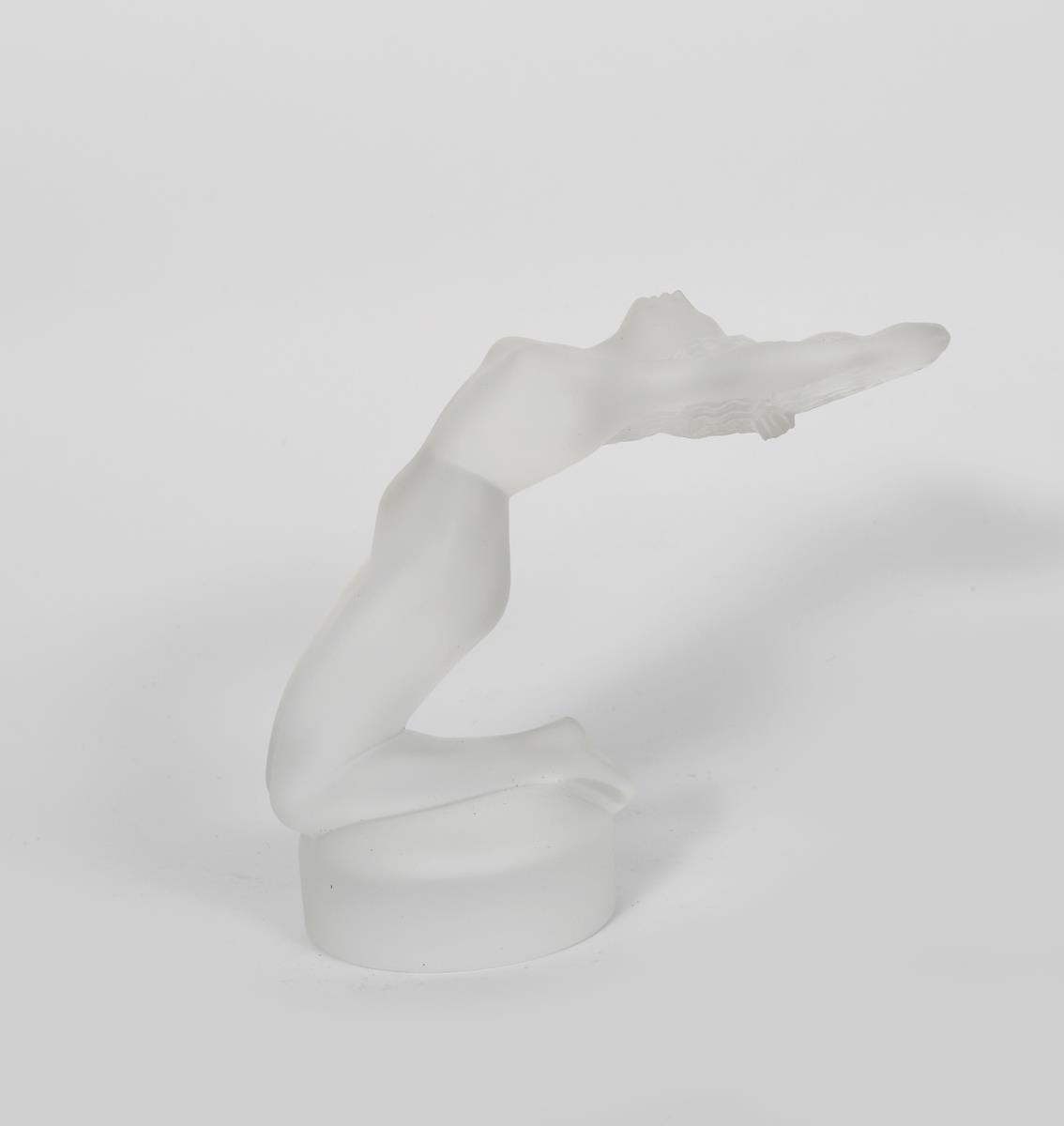 'Chrysis' a modern Lalique frosted glass figure originally designed by Rene Lalique, in original
