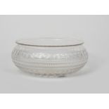 A James Powell & Sons Whitefriars 'Roman' cut glass bowl designed by Harry Powell, cut with