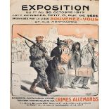 Charles Fouqueray (1869-1956) La Journee Serbe, 1916 lithographic print, propaganda poster published