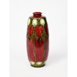 A Minton's Secessionist vase designed by John Wadsworth and Leon Solon, model no.1, shouldered,