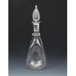 A James Powell & Sons flint glass 'Poppy head' decanter and stopper designed by Harry Powell,