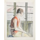 ‡ Dorte Clara Dodo Burgner (1907-1998) Contemplation, 1929 pencil and watercolour on card signed and