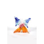 Amanda Brisbane Butterfly sand-cast glass sculpture signed 50cm. high