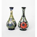 'Wolfsbane' a modern Moorcroft limited edition bottle vase designed by Anji Davenport, dated 2000,