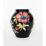 'Anemone' a large modern Moorcroft Pottery Trial vase, dated 1994, shouldered form, tubelined in