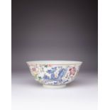 A LARGE CHINESE FAMILLE ROSE 'PHOENIX' BOWL SIX CHARACTER GUANGXU MARK AND OF THE PERIOD 1875-1908