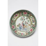 A CHINESE FAMILLE ROSE SEMI-EGGSHELL 'PHEASANTS' SAUCER DISH YONGZHENG 1723-35 Painted with a