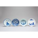 A COLLECTION OF PORCELAIN ITEMS WITH BIRDS 17TH CENTURY AND LATER Comprising: two Chinese ko-