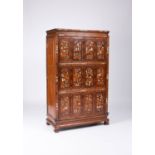 A CHINESE RECTANGULAR HARDWOOD CABINET LATE QING DYNASTY AND LATER With two panelled doors opening