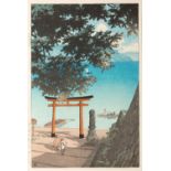 KAWASE HASUI (1883-1957) SHOWA ERA, 1930s/40s Three Japanese woodblock prints, the first entitled