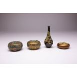 A SMALL COLLECTION OF CLOISONNE ITEMS 19TH AND 20TH CENTURY Comprising: a pair of Chinese