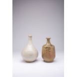 TWO KOREAN BOTTLE VASES JOSEON DYNASTY, 19TH CENTURY OR EARLIER The first a Buncheon-type vessel