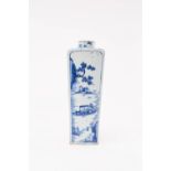 A CHINESE BLUE AND WHITE 'RED CLIFF' VASE SIX CHARACTER KANGXI MARK AND OF THE PERIOD 1662-1722