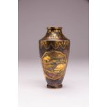 A JAPANESE SILVER-INLAID BRONZE VASE BY MORIGUCHI MEIJI ERA, 19TH CENTURY Of baluster shape,