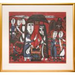 SADAO WATANABE (1913-96) SHOWA ERA, DATED 1967 A Japanese print, brushed pigments and stencil on