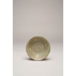 A SMALL KOREAN SANGGAM SLIP-INLAID CELADON BOWL JOSEON OR LATER, 19TH OR 20TH CENTURY Of conical