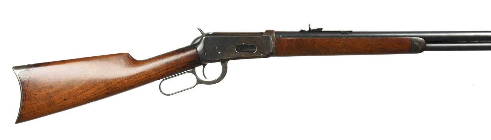 A .32-40 Winchester model 1894 lever action rifle, round barrel 26 in., full length tube magazine,