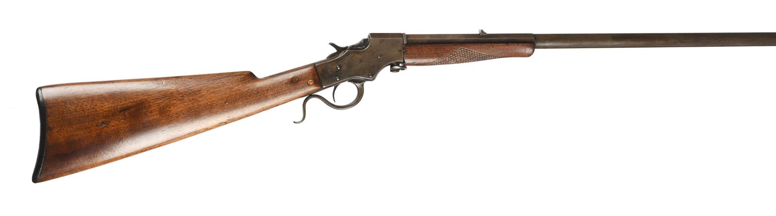 A .32 Long (rimfire) Stevens single loading take down rifle, two-stage detachable barrel 22 in.,