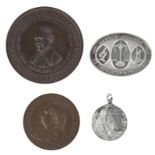 Four British educational prize medals: Royal Grammar School Guildford, Merriman Memorial Medal,