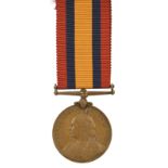 A rare Queen's South Africa Medal in bronze to W. Linehan (or Lineham): no clasp (W. LINEHAN),