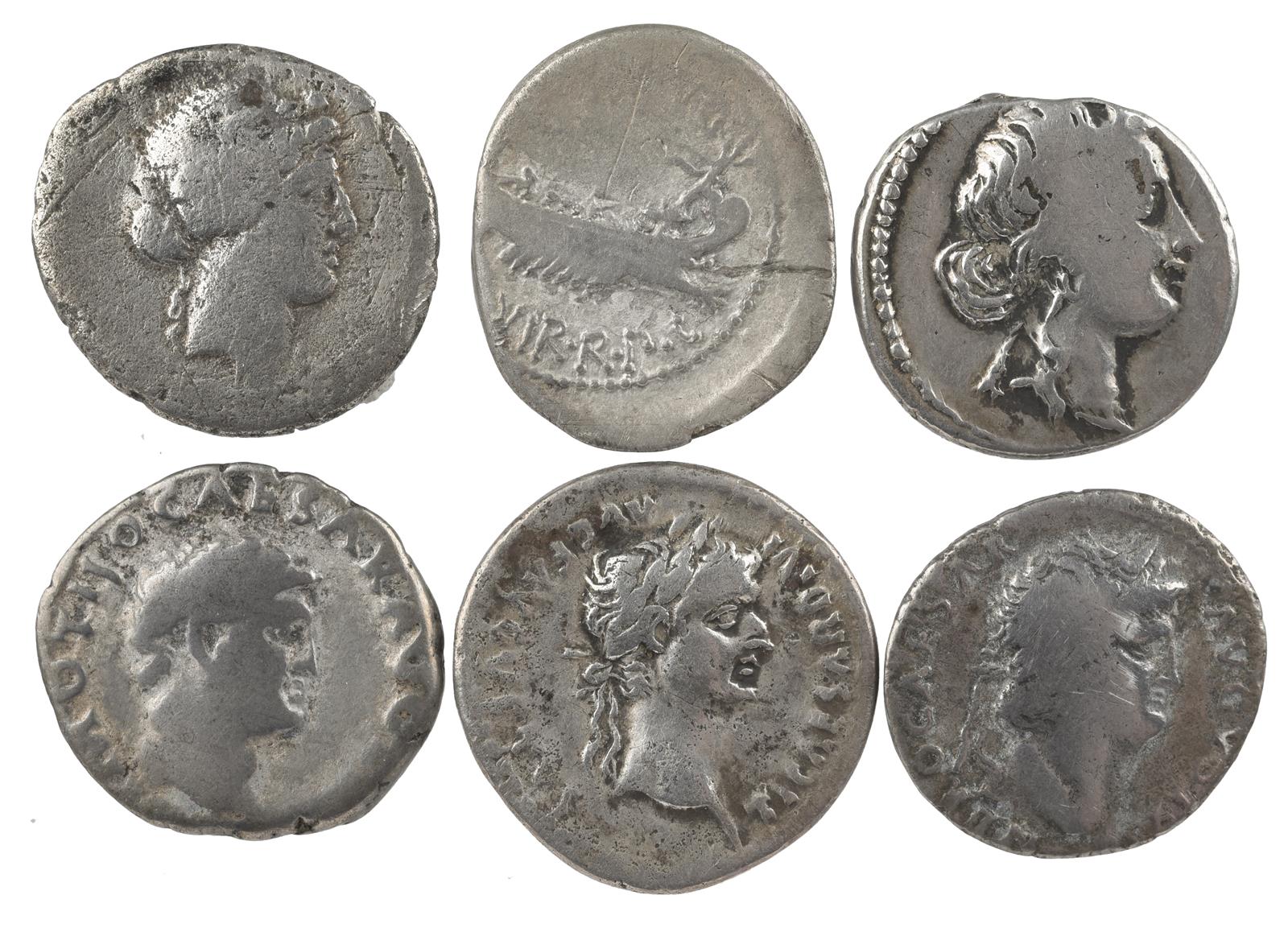 Roman late Republican and early Imperial coinage: denarii (6): C. Vibius Varus (c. 42 BC), head of