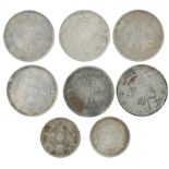 China - Empire: a small quantity of silver coins, comprising: twenty cents (4), Guangdong (Kwang-