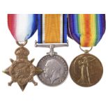 Three medals to Private Thomas Llewellyn, North Somerset Yeomanry: 1914 Star (165162 PTR T.