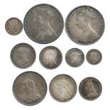 Britain: a small quantity of 19th century silver coins, comprising: William IV, three halfpence,