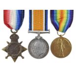 Three medals to Private Stanley Kelsey, 18th Battalion London Regiment (London Irish Rifles): 1914-