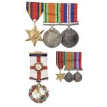 A mounted group of Second World War campaign medals, comprising: Burma Star, Defence Medal, War