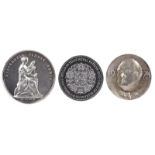 A collection of three silver medals, comprising: Ladies Collegiate School Salisbury Reward of