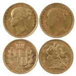 Victoria: gold sovereigns (2): 1879, Sydney mint (S 3855), good very fine, reverse better; 1884,